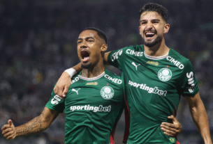 Allan marcou o gol da vitória do Palmeiras sobre o Santos, mantendo o 100%
