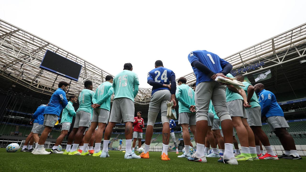 Palmeiras treino novo gramado Allianz Parque